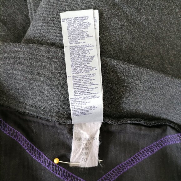 NYDJ Womens Charcoal Black Elastic Waist Pull On Stretch Ponte Legging Size 10 - Picture 8 of 8